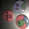 Stormin' Area 51 button set.  Area 51 employees on break original art.